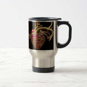 Caneca Térmica Coração e Lágrimas Anatômicas Steampunk
