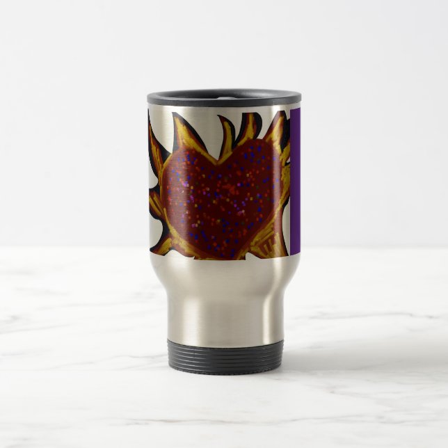 Caneca Térmica Coração em Chamas (Centro)