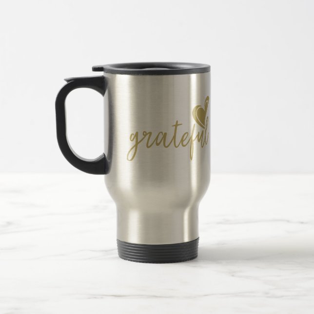 Caneca Térmica coração grato (Esquerda)