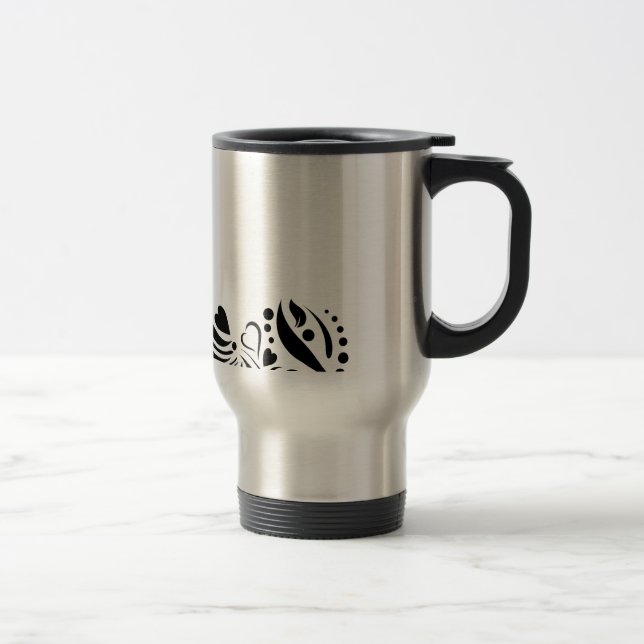 Caneca Térmica Coração Preto (Direita)