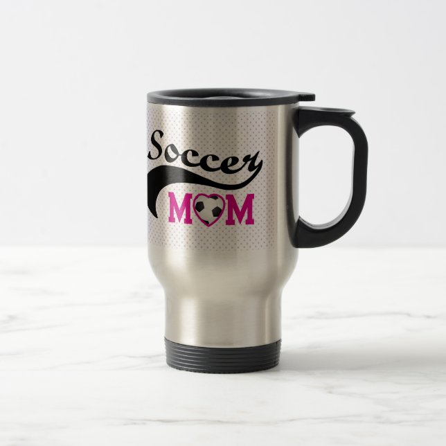 Caneca Térmica Coração Rosa O Futebol Mãe (Direita)