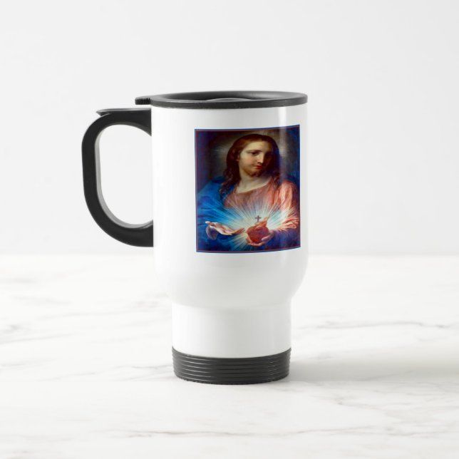 Caneca Térmica Coração Sagrado de Jesus (Esquerda)