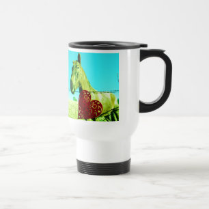 Caneca Térmica Coração Vermelho e Cavalo