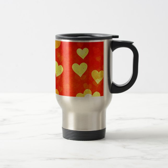 Caneca Térmica Corações de Grunge (Direita)