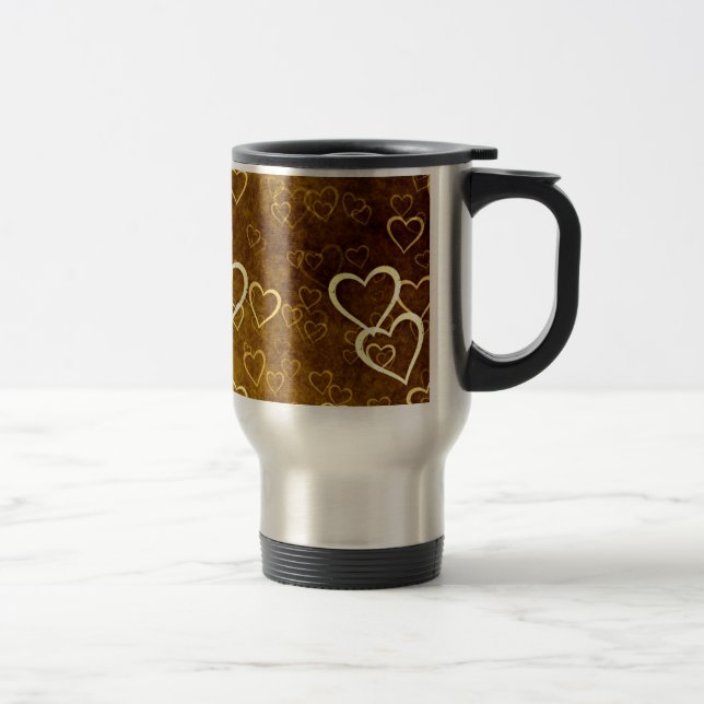 Caneca Térmica Corações de Grunge (Direita)