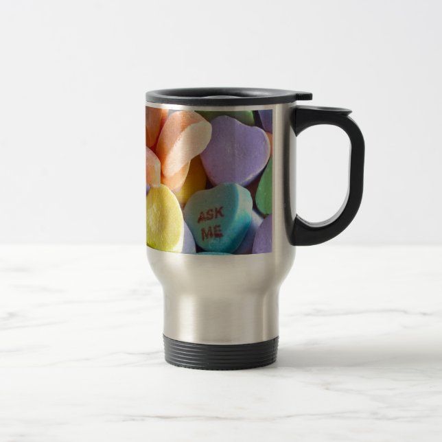 Caneca Térmica Corações Doces Coloridos (Direita)