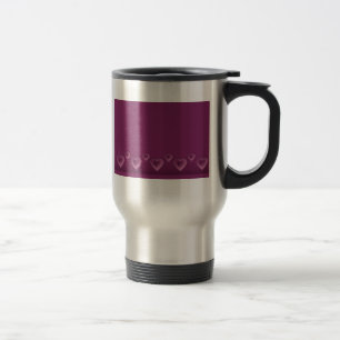 Caneca Térmica Corações Roxos