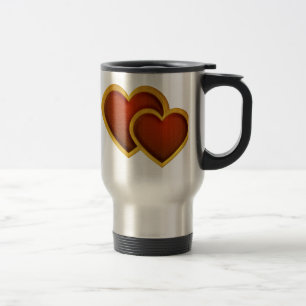 Caneca Térmica Corações vermelhos juntados