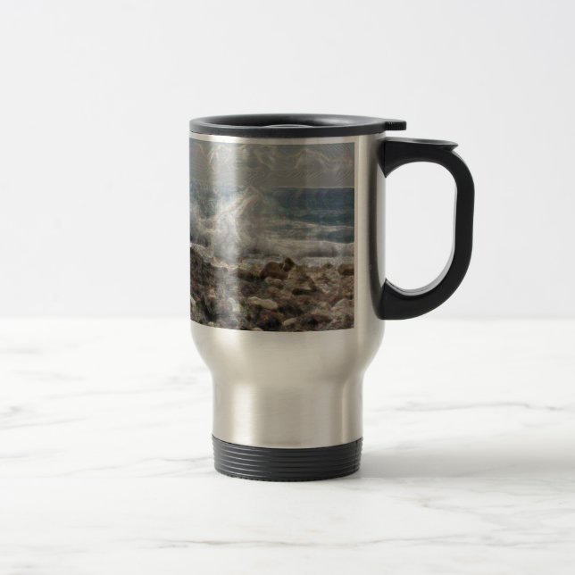 Caneca Térmica Coral e ondas (Direita)