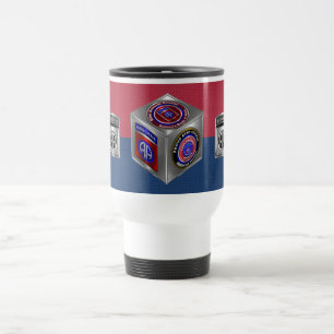Caneca Térmica Cores da 82ª Divisão Aerotransportada Cubo de Aço