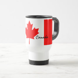 Caneca Térmica Cores da Bandeira da Folha de Bordo do Canadá