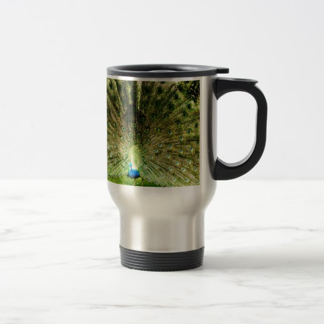 Caneca Térmica Cores de Exibição de Peacock (Direita)
