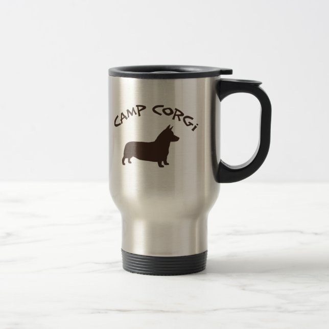 Caneca Térmica Corgi do acampamento (Direita)