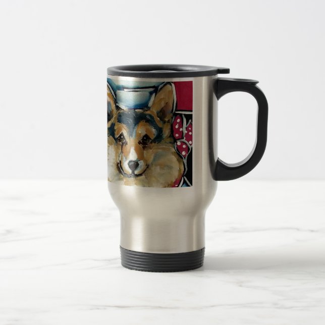 Caneca Térmica Corgi Galês Cardigan (Direita)