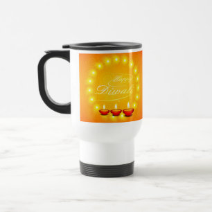Caneca Térmica Correspondente ao Feliz Diwali Amarelo