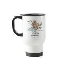 Coruja de Aquarela Bonita para Obrigado