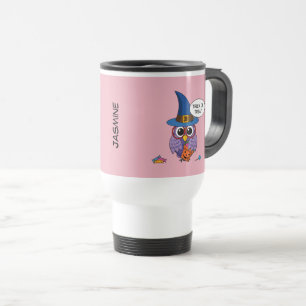 Caneca Térmica Coruja do Assistente de Cartoons - Trick ou Tratar