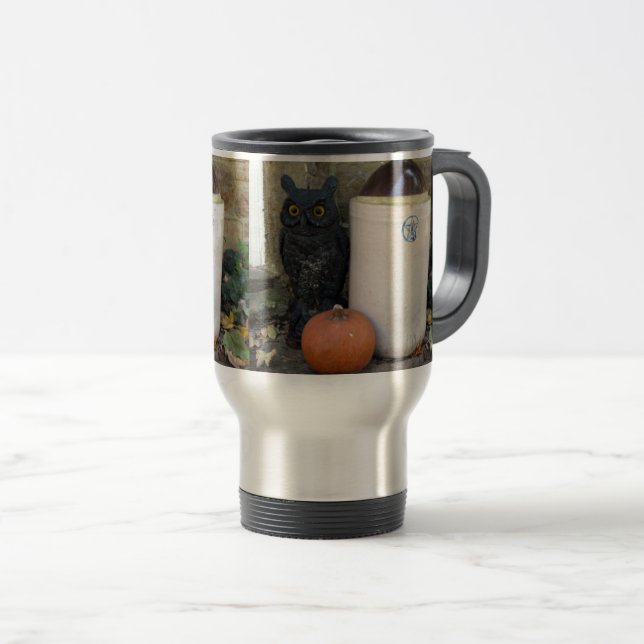 Caneca Térmica Coruja, Jug e Abóbora (Frente Esquerda)