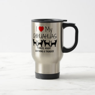 Caneca Térmica Costume Amo Meus Quatro Chihuahuas