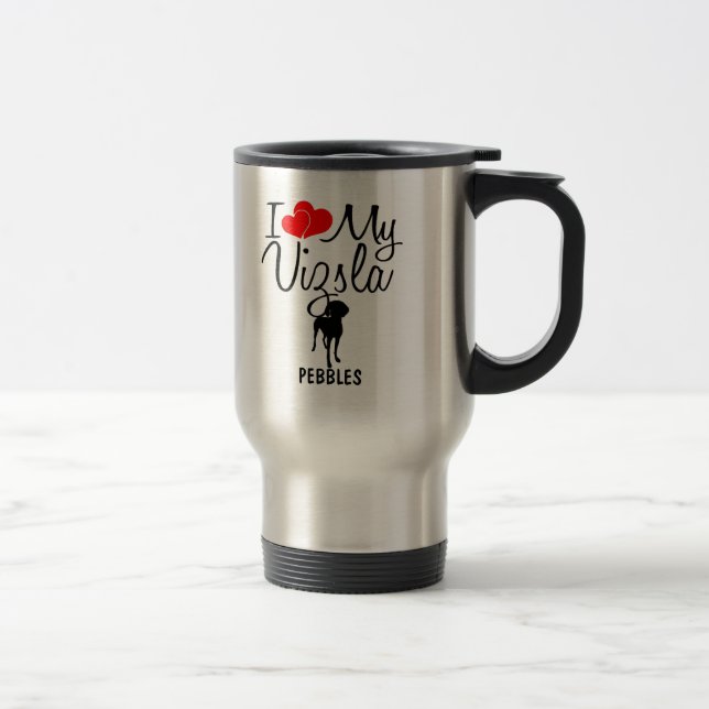 Caneca Térmica Costume Amo Minha Vizsla Mug (Direita)
