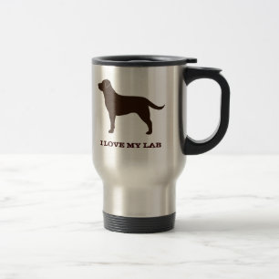 Caneca Térmica Costume da silhueta do cão de labrador retriever