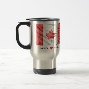 Caneca Térmica Costume mim bandeira do coração de Canadá