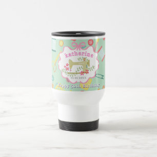 Caneca Térmica Costureira Aniversário de 50 anos Máquina de Costu