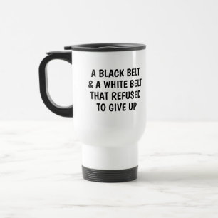 Caneca Térmica Cota de Arte Marcial Moderna Divertida Texto Preto