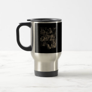 Caneca Térmica Cottagecore Goblincore Lago Caracol Natação Rã