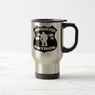 Caneca Térmica Crachá da floresta da patrulha de Sasquatch