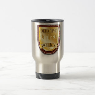 Caneca Térmica Crachá da polícia do detetive