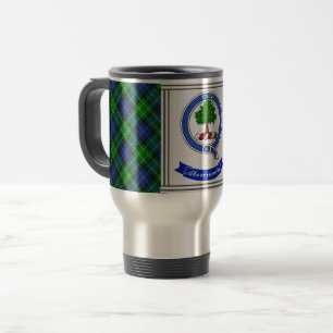 Caneca Térmica Crachá do Clã Abercrombie e Tartan Personalizados
