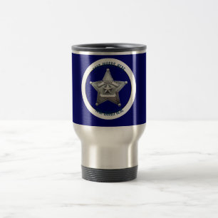 Caneca Térmica Crachá do xerife personalizado universal