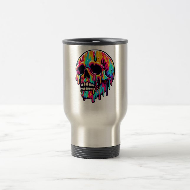 Caneca Térmica Crânio De Fusão Vibrante (Centro)
