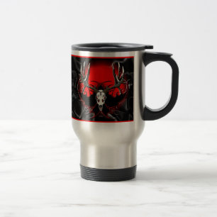Caneca Térmica crânio flamejante dos cervos