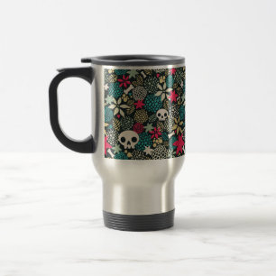 Caneca Térmica Crânio nas flores