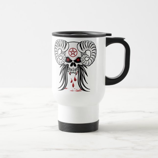 Caneca Térmica Crânio Ram Corado (Direita)