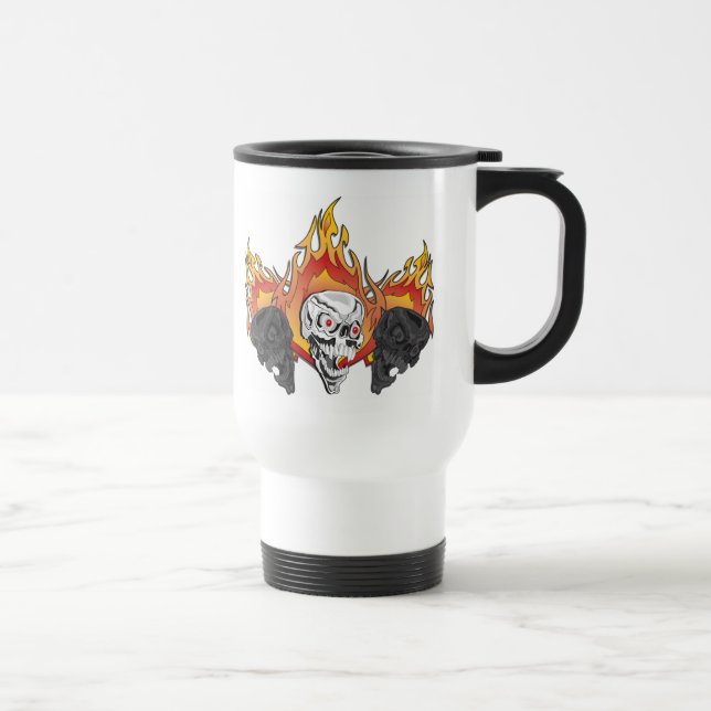 Caneca Térmica Crânios flamejantes (Direita)