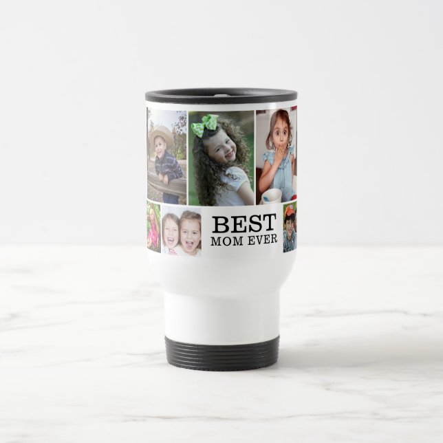 Caneca Térmica Create Your Own Best Mom Ever 10 Photo Collage  (Centro)