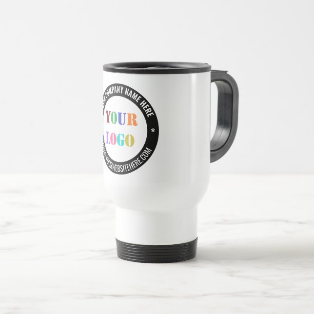 Caneca Térmica Create Your Own Branded Business Travel Mugs (Frente Esquerda)