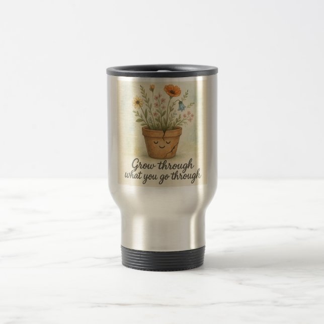Caneca Térmica Cresça Através Daquilo Por Que Você Passa (Centro)