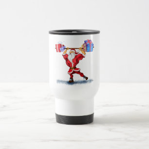 Caneca Térmica Criador de Porcos Papai Noel com presentes de Nata
