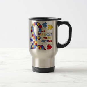 Caneca Térmica Criança com a fita da consciência do autismo