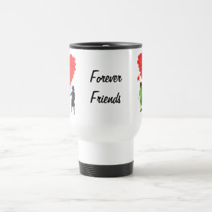 Caneca Térmica Crianças com mãos e balões em forma de coração