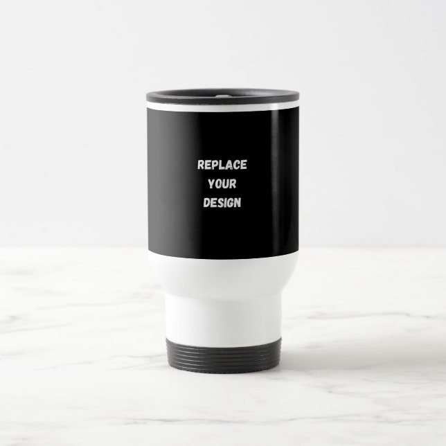 Caneca Térmica Crie seu próprio design personalizado preto (Centro)