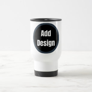 Caneca Térmica Crie sua própria cinza escura azul personalizada