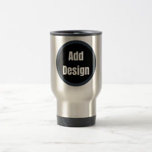 Caneca Térmica Crie sua própria cinza escura azul personalizada
