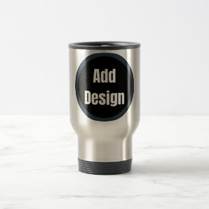 Caneca Térmica Crie sua própria cinza escura azul personalizada