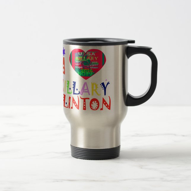 Caneca Térmica Crie Sua Própria Citação De Amor Hillary Inspiraci (Direita)
