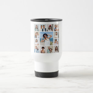 Caneca Térmica Crie Sua Própria Colagem de 13 Fotos